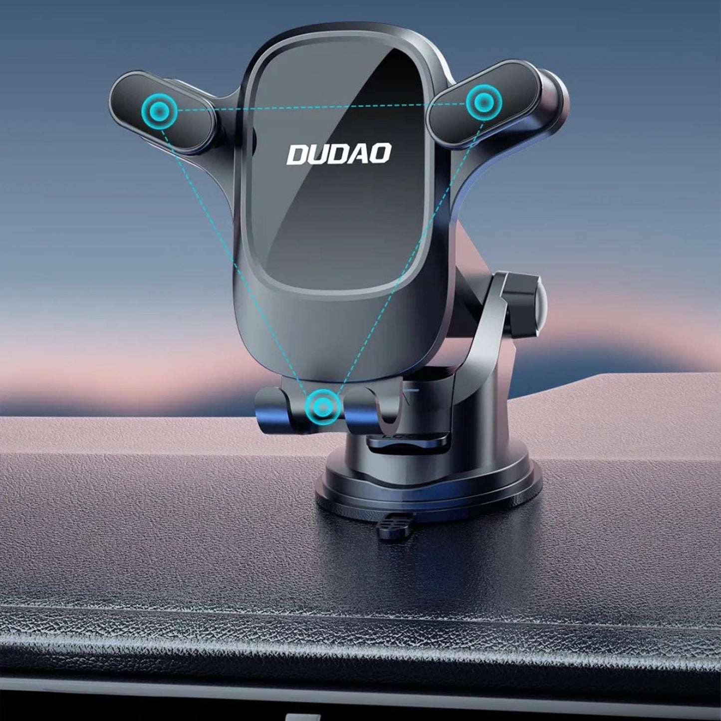 Automobilinis telefono laikiklis Dudao F5PRO+ (dashboard/windshield) juodas