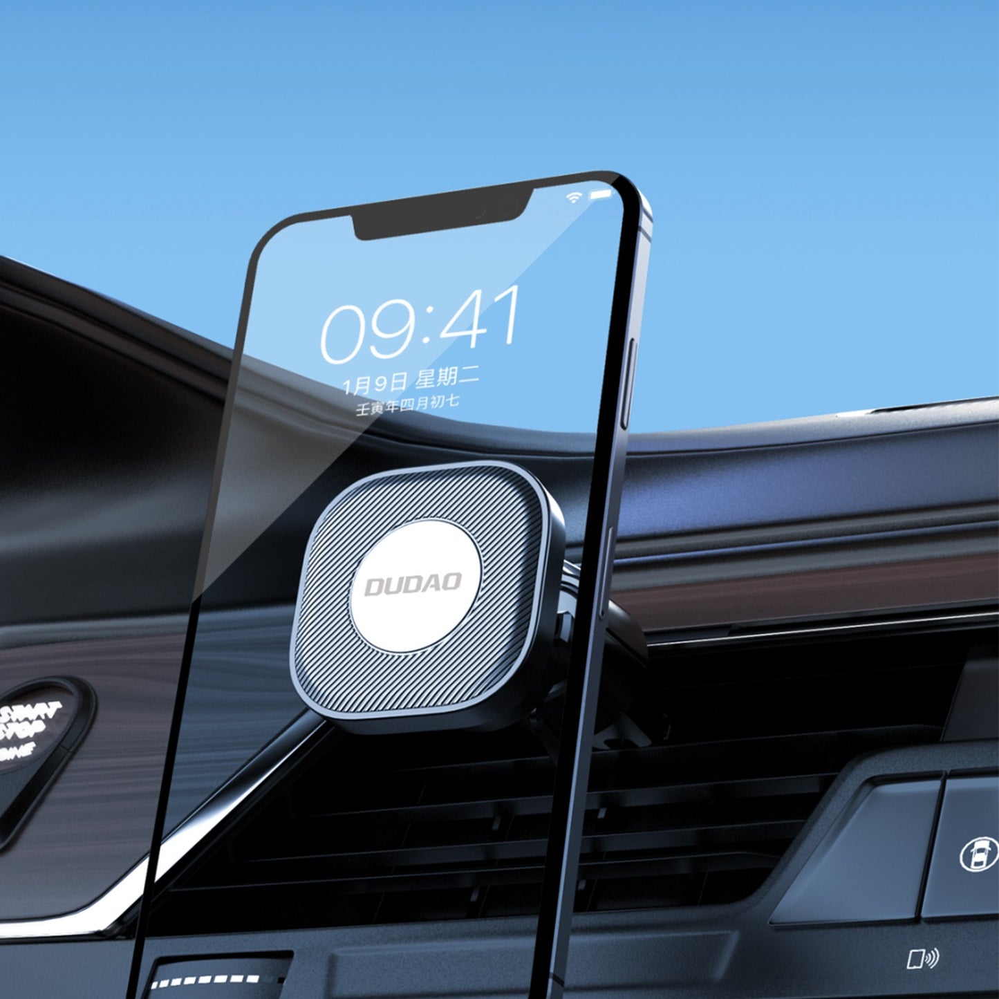 Automobilinis telefono laikiklis Dudao F6+ (air vent) juodas