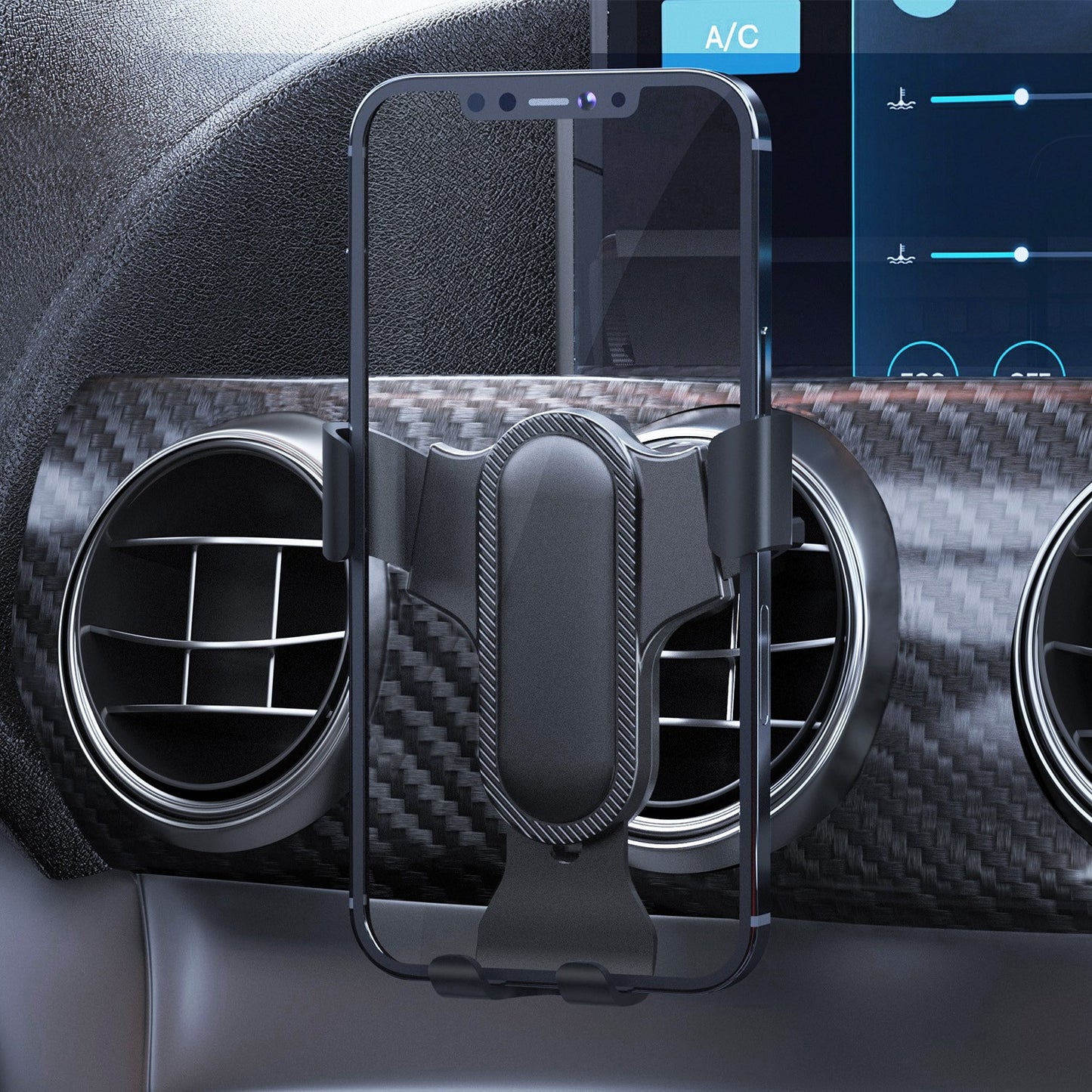 Automobilinis telefono laikiklis Dudao F7s (air vent) juodas