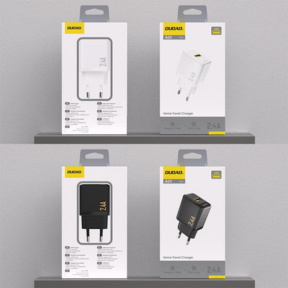 Įkroviklis Dudao A23 12W USB-A baltas