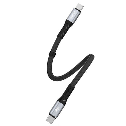 USB kabelis Dudao L10C USB-C to USB-C 100W 0.23m juodas