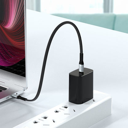 USB kabelis Dudao L10C USB-C to USB-C 100W 0.23m juodas