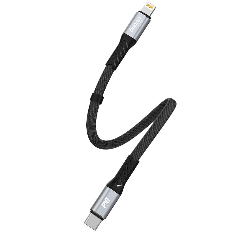 USB kabelis Dudao L10P USB-C to Lightning 20W 0.23m juodas