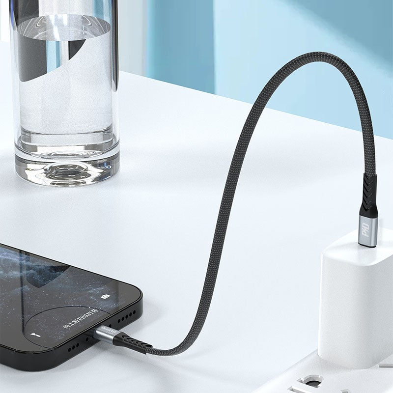 USB kabelis Dudao L10P USB-C to Lightning 20W 0.23m juodas