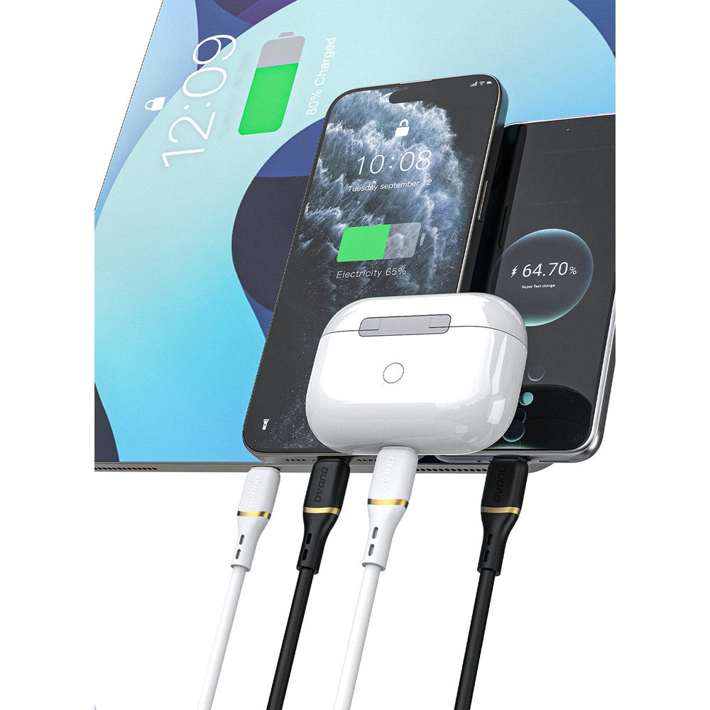 USB kabelis Dudao L25C USB-C to USB-C 60W 1.0m juodas