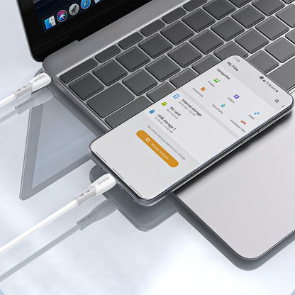 USB kabelis Dudao L25SC USB-C to USB-C 60W 1.0m baltas