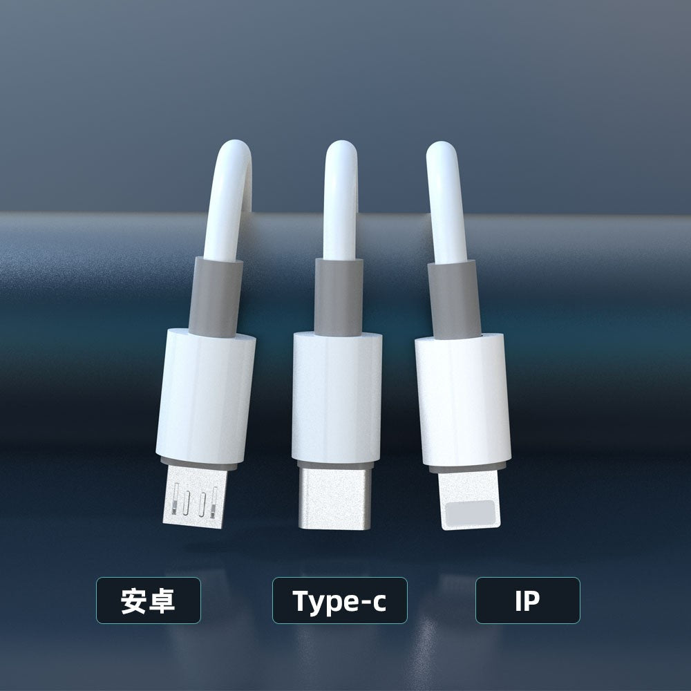 USB kabelis Dudao L8s-3in1 USB-A to USB-C/MicroUSB/Lightning 100W 1.2m baltas