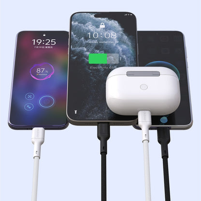 USB kabelis Dudao L9C USB-C to USB-C 65W 2.0m baltas