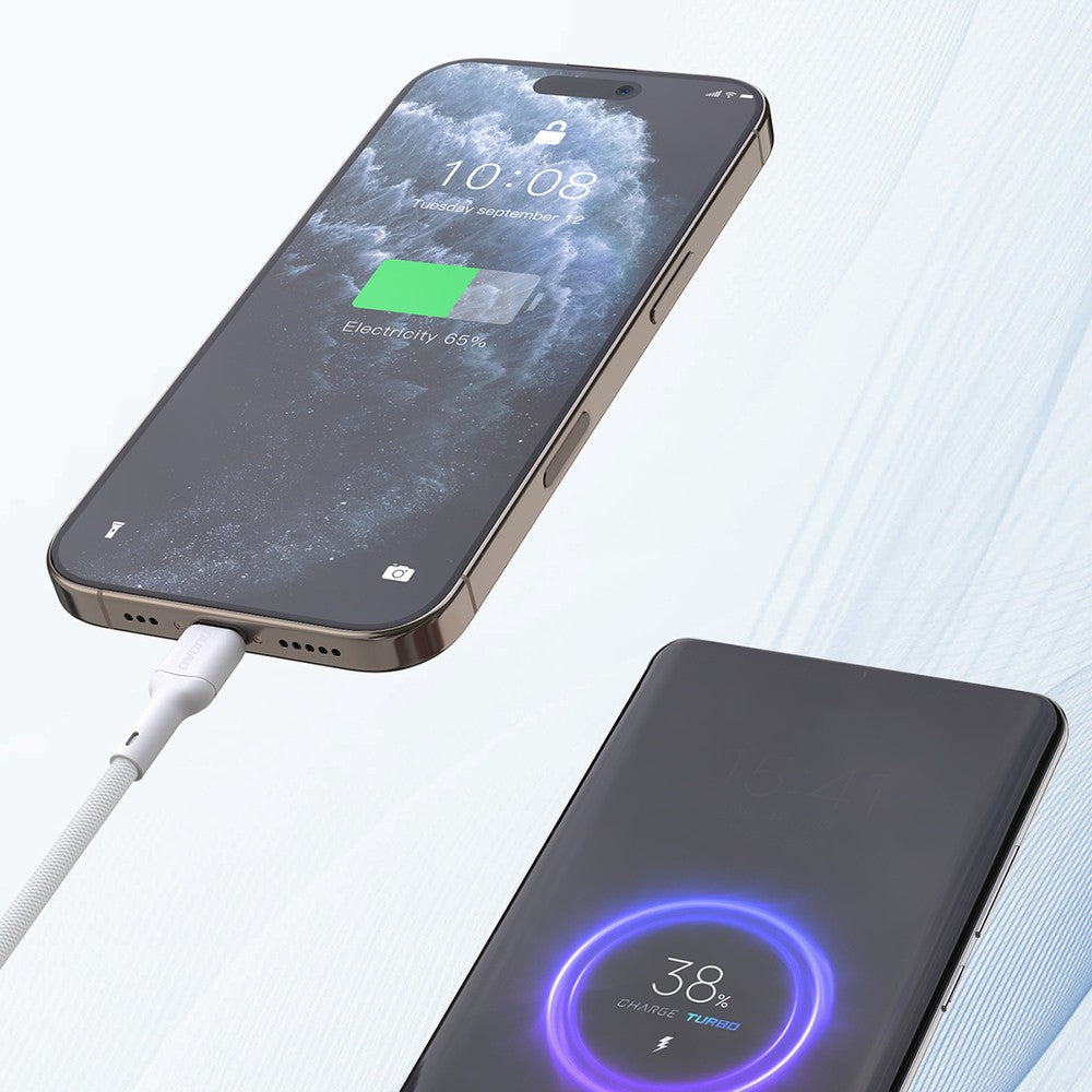 USB kabelis Dudao L9CMax USB-C to USB-C 240W 2.0m baltas