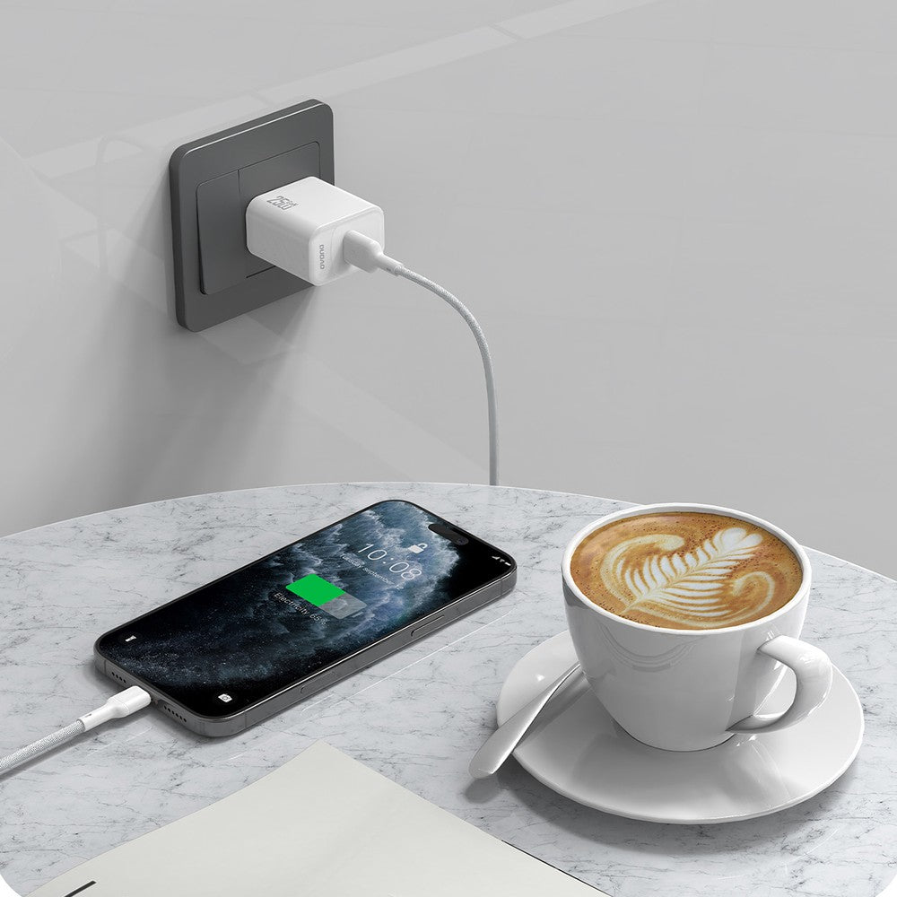USB kabelis Dudao L9T USB-A to USB-C 5A 1.0m baltas