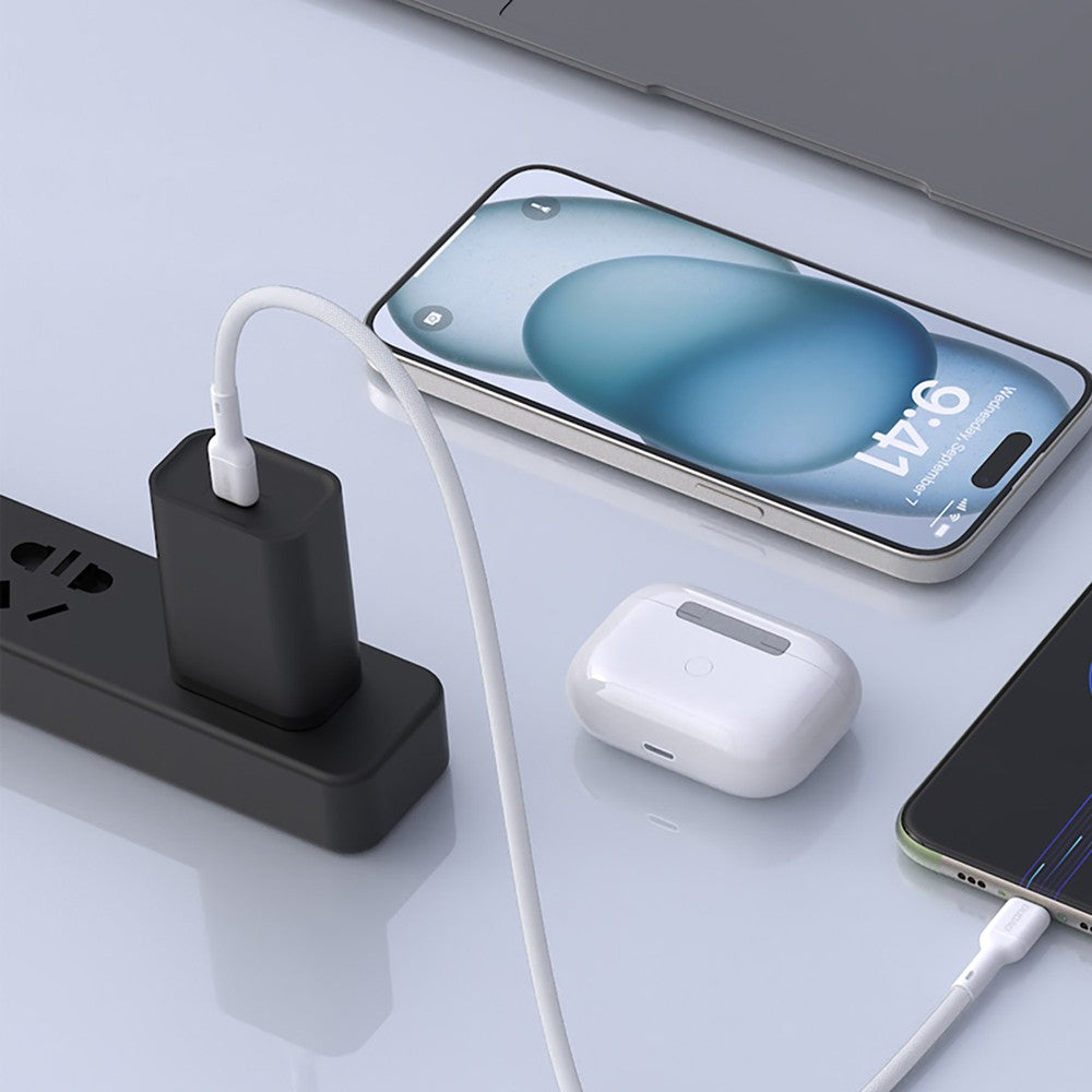 USB kabelis Dudao L9X USB-C to Lightning 30W 1.0m baltas
