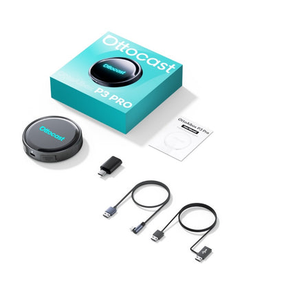 Belaidis CarPlay/Android Auto adapteris Ottocast OttoAiBox P3 Pro juodas PCS61-T