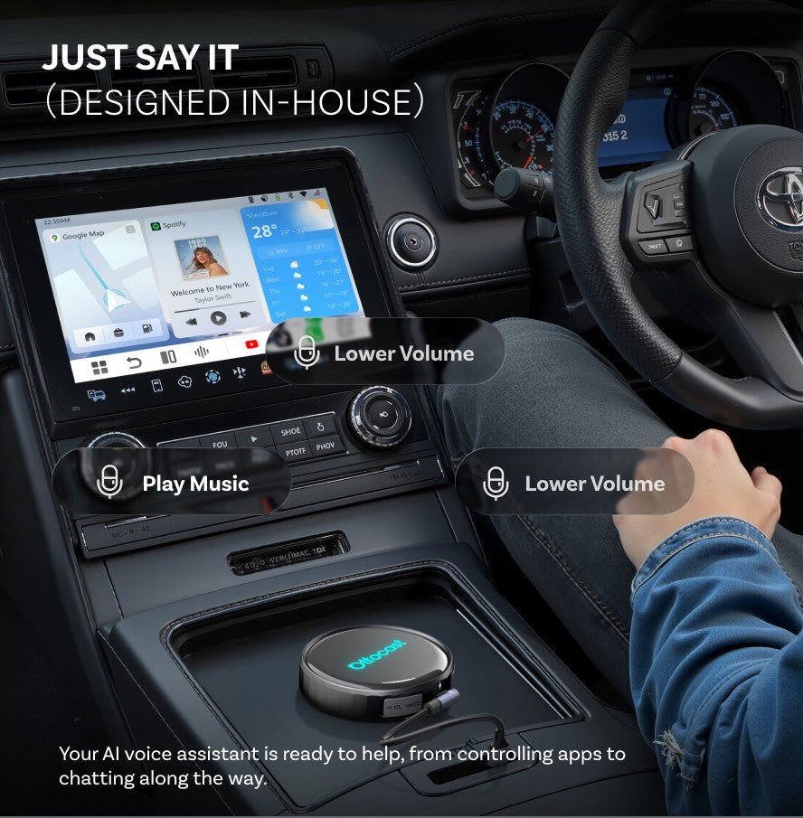 Belaidis CarPlay/Android Auto adapteris Ottocast OttoAiBox P3 Pro juodas PCS61-T