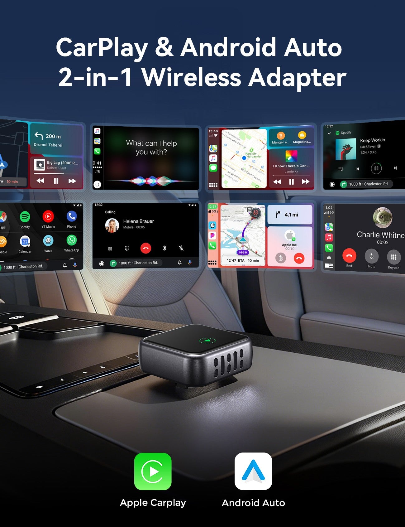 Belaidis CarPlay/Android Auto adapteris Joyroom JR-CP3 juodas
