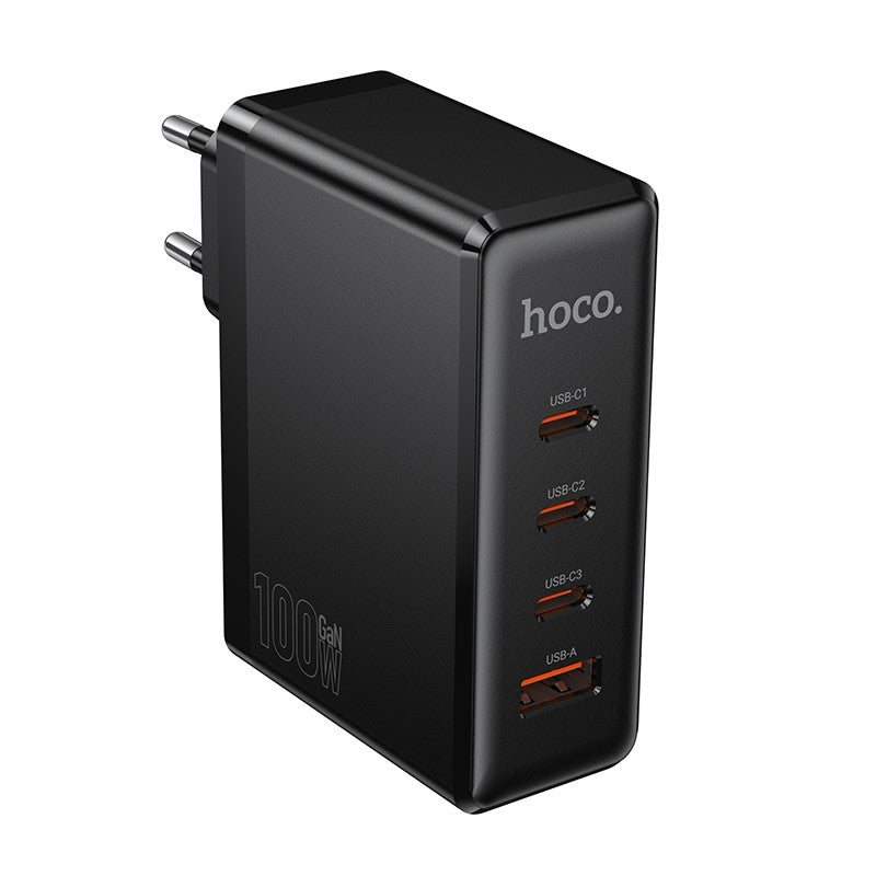 Įkroviklis Hoco N85 100W 3xUSB-C/USB-A juodas