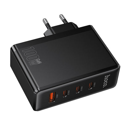 Įkroviklis Hoco N85 100W 3xUSB-C/USB-A juodas