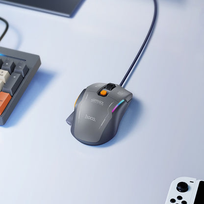 Laidinė pelė Hoco GM52 RGB Gaming juoda/pilka