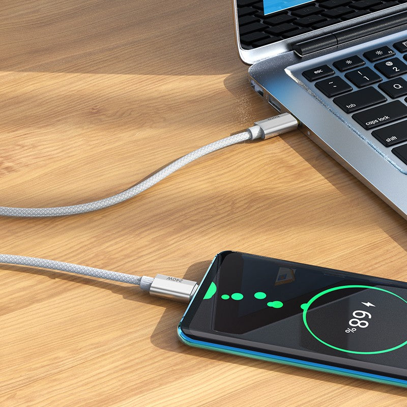USB kabelis Hoco U134 240W USB-C to USB-C 1.8m juodas