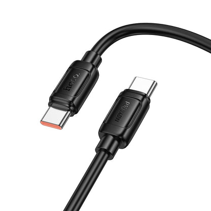 USB kabelis Hoco X115 240W USB-C to USB-C 1.0m juodas