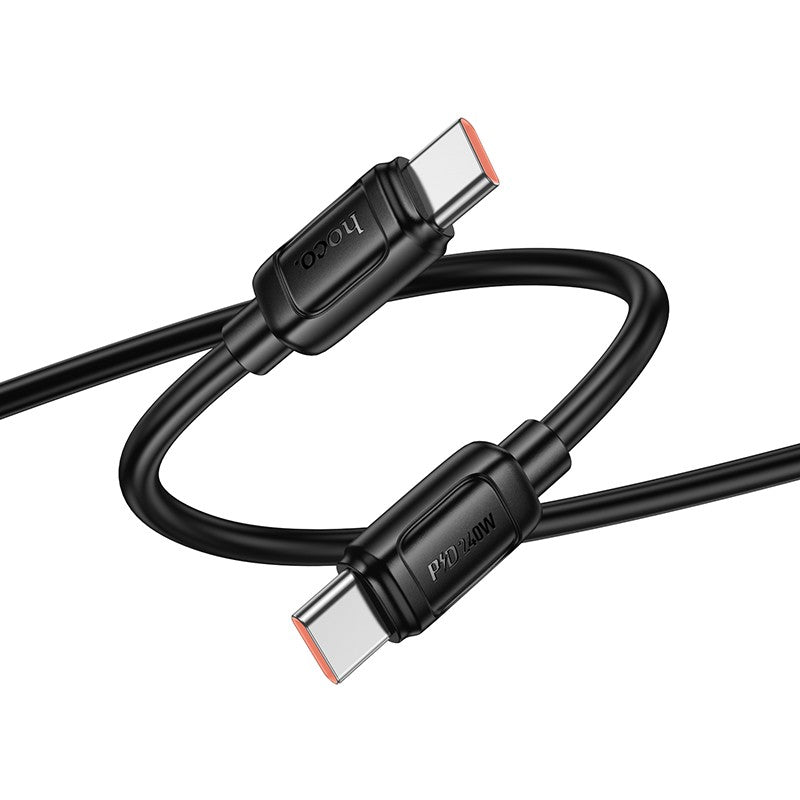 USB kabelis Hoco X115 240W USB-C to USB-C 1.0m juodas