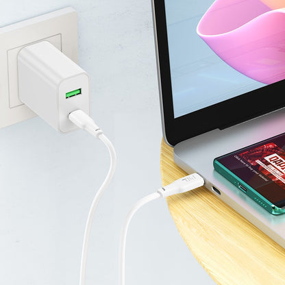 USB kabelis Hoco X93 100W USB-C to USB-C 1.0m baltas