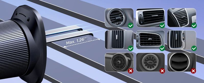 Automobilinis telefono laikiklis Ugreen LP923 MagSafe (air vent) juodas (65185)