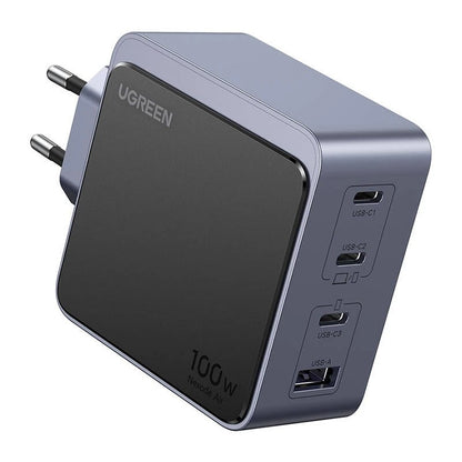 Įkroviklis Ugreen X565 GaN 100W 3xUSB-C/USB-A pilkas (35043)