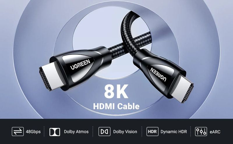 Kabelis Ugreen HD140 HDMI to HDMI (HDMI 2.1 8K@60Hz) 3.0m juodas (80404)
