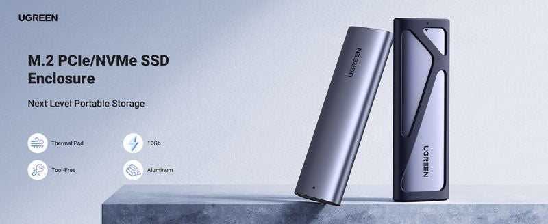 Kietojo disko korpusas Ugreen CM400 SSD M.2 NVMe 10Gb/s USB-C 3.1 Gen2 juodas