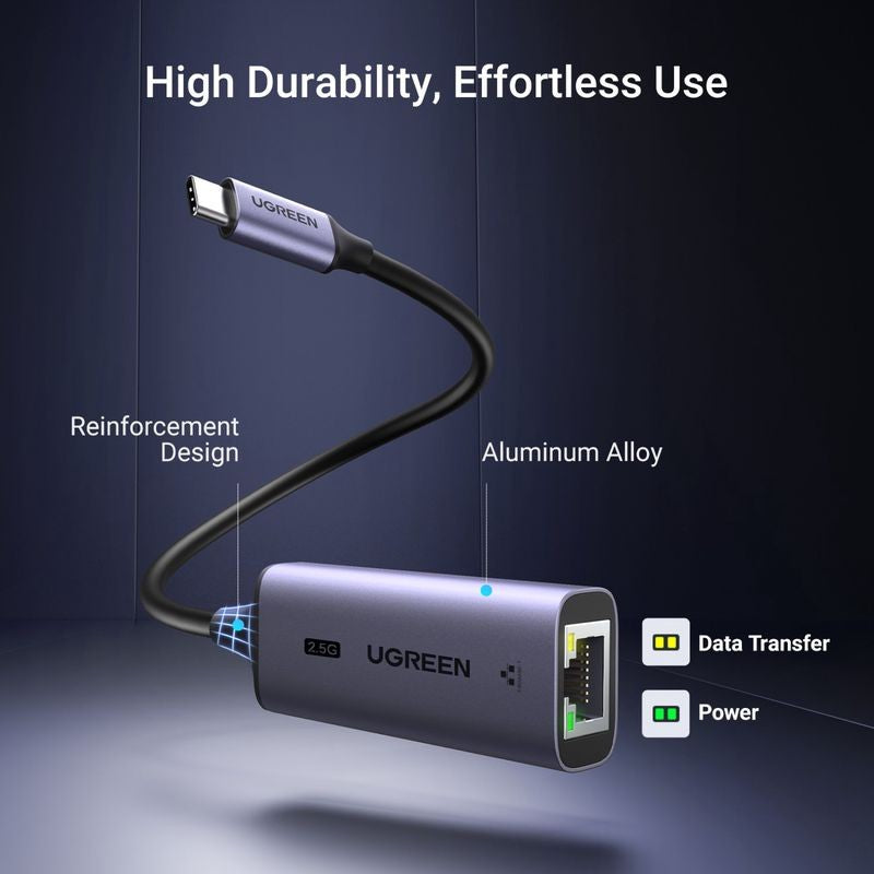 Tinklo adapteris Ugreen CM648 USB-C to RJ45 pilkas (25052)