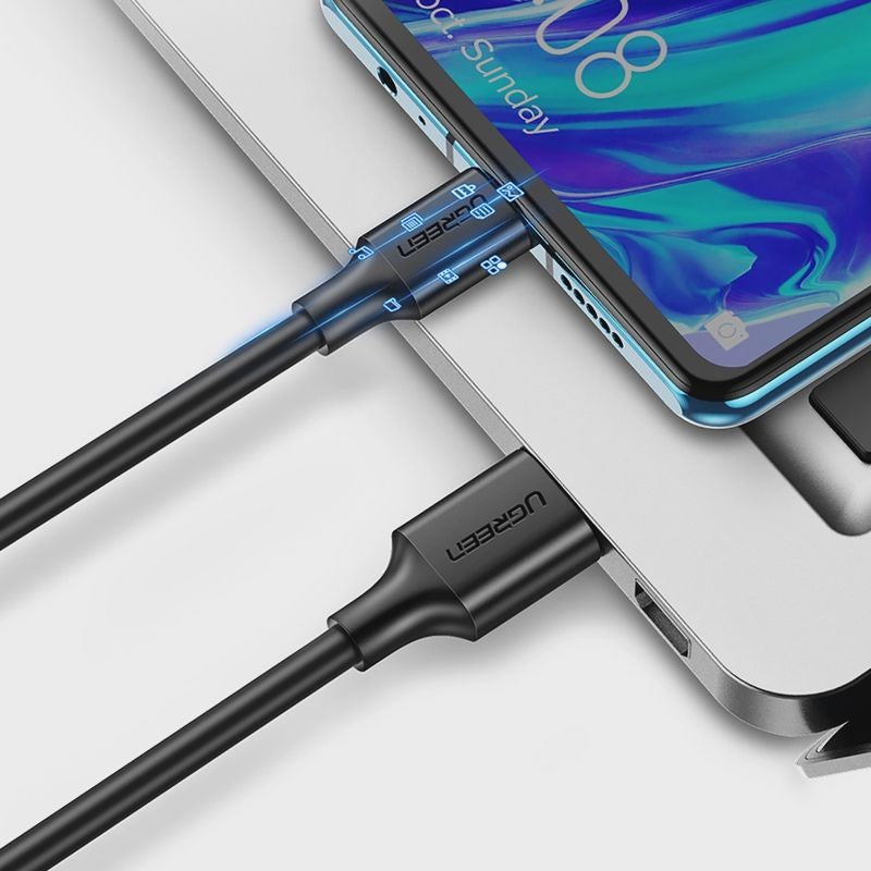 USB kabelis Ugreen US184 USB-A to USB-C (USB3.2 Gen1 5V/3A) 1.0m juodas (20882)