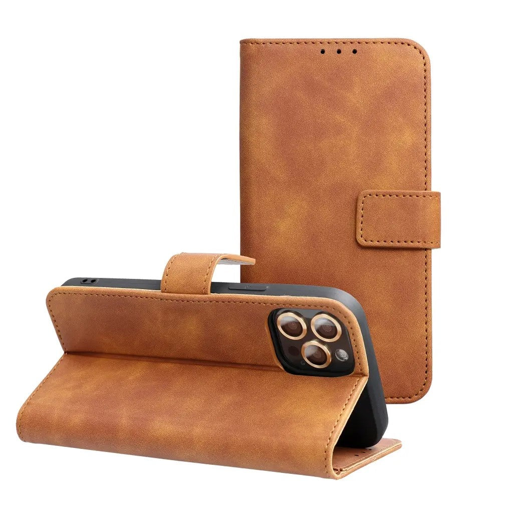 Dėklas Tender Book Samsung A165 A16 4G/A166 A16 5G rudas