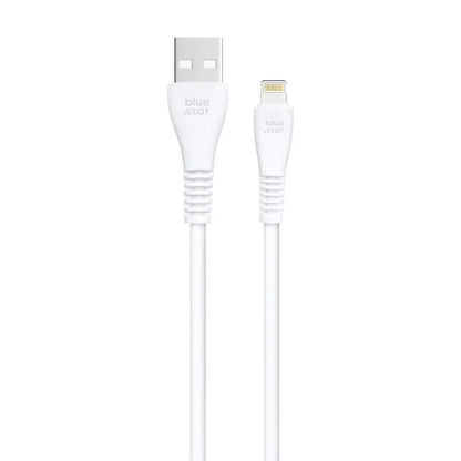 USB kabelis Blue Star PJ-DG5-A USB-A to Lightning 1.0m baltas