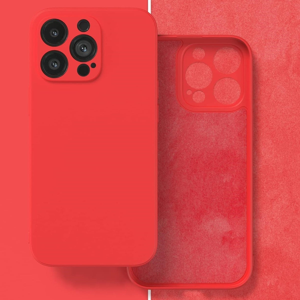 Dėklas Liquid Silicone 1.5mm Xiaomi Redmi 17 4G/5G raudonas