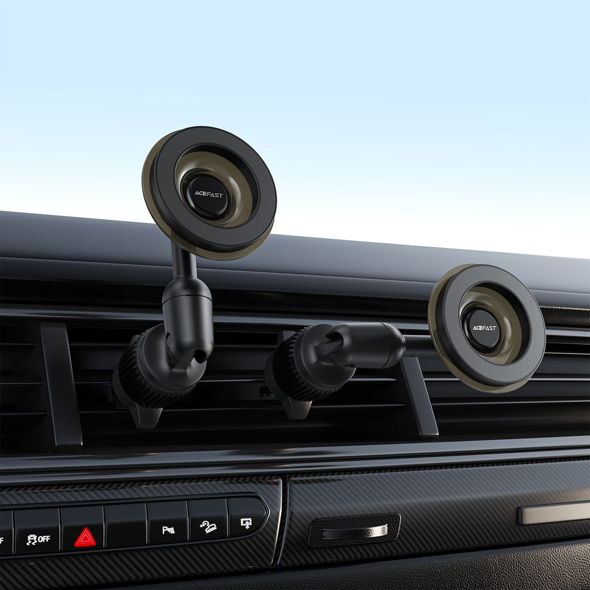 Automobilinis telefono laikiklis Acefast D68 MagSafe (air vent) juodas