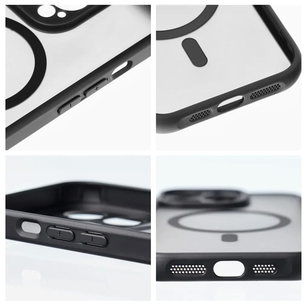 Dėklas Matte MagSafe Apple iPhone 13 juodas