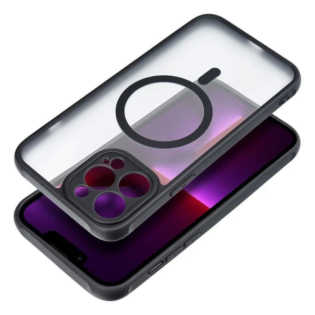 Dėklas Matte MagSafe Apple iPhone 13 Pro juodas