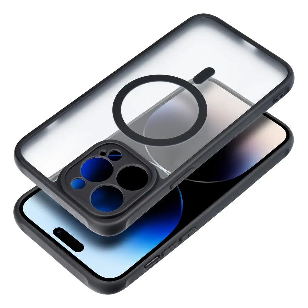 Dėklas Matte MagSafe Apple iPhone 14 Pro Max juodas
