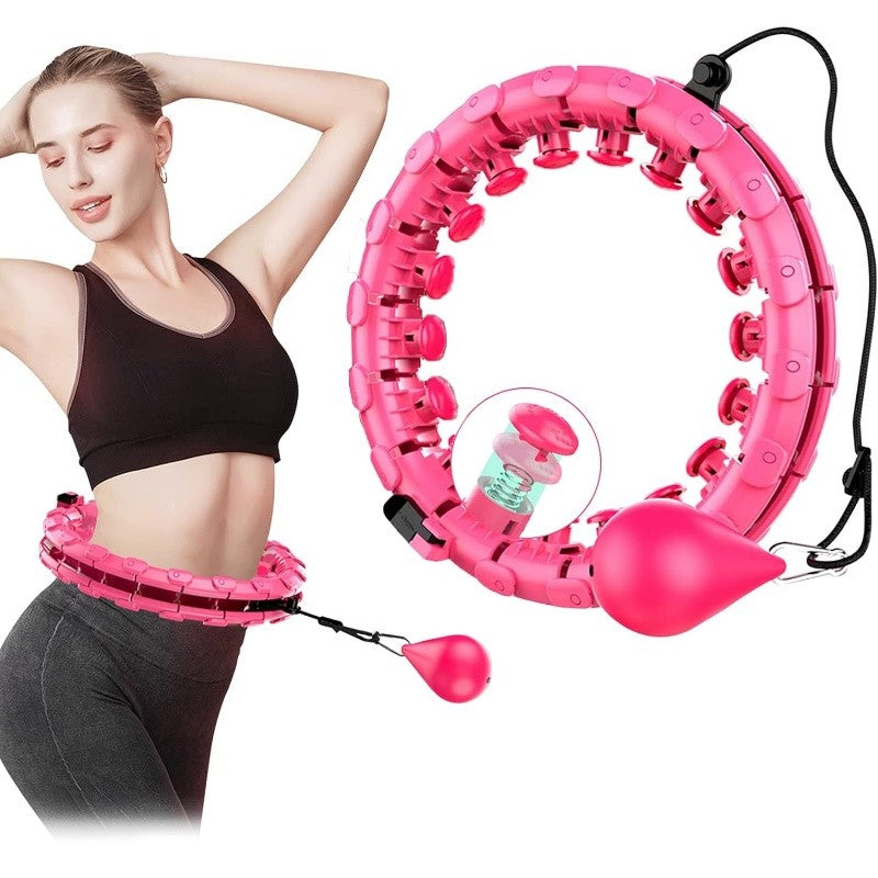 Masažuojantis gimnastikos lankas Smart Hula Hoop HHP002 rožinis Default Title