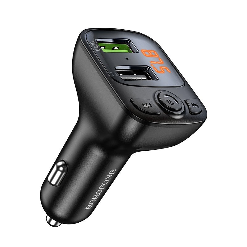 Borofone BC41 Bluetooth MP3 grotuvas/FM bangų moduliatorius (laisvų rankų įranga, microSD, QC3.0 USB-A, USB-A 5V/1A) Default Title
