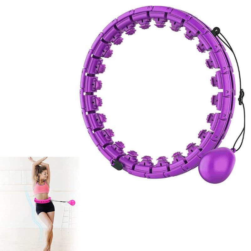 Masažuojantis gimnastikos lankas Smart Hula Hoop M2 violetinis Default Title