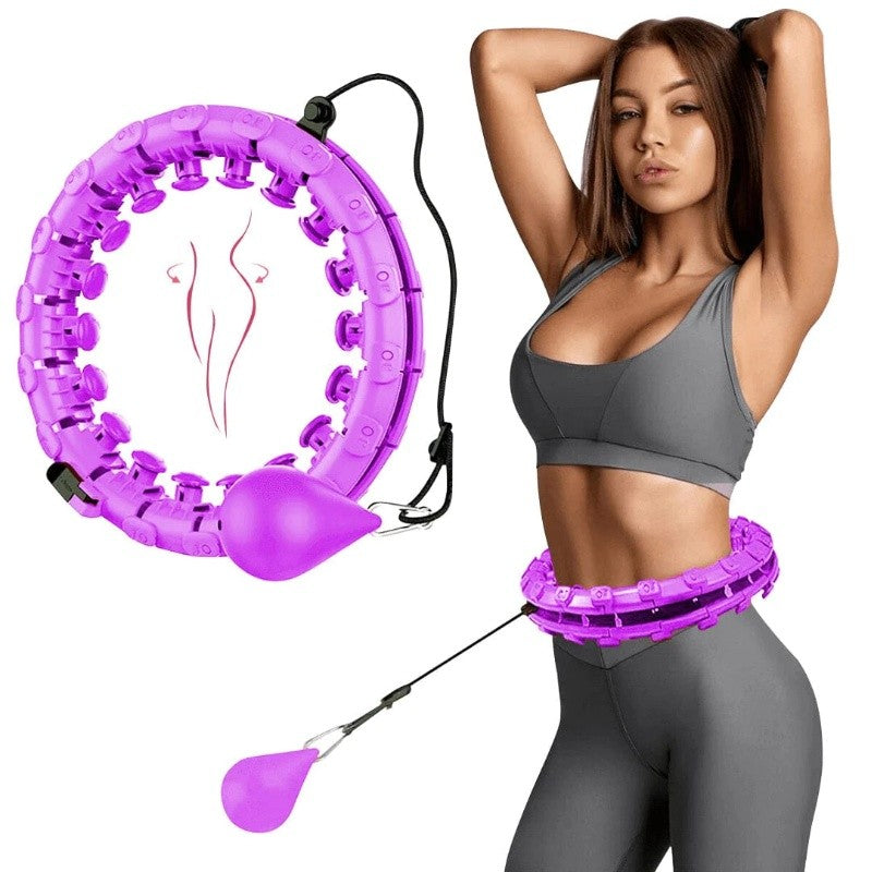 Masažuojantis gimnastikos lankas Smart Hula Hoop HHP002 violetinis Default Title