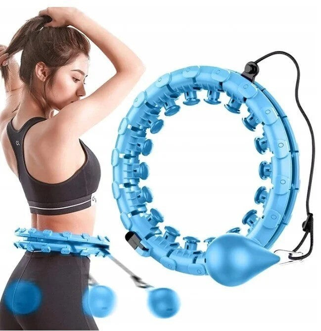 Masažuojantis gimnastikos lankas Smart Hula Hoop HHP002 mėlynas Default Title