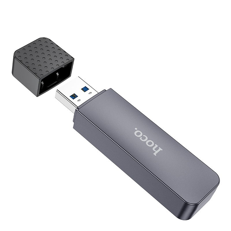 Atminties kortelių skaitytuvas Hoco HB45 2-in-1 USB2.0 pilkas Default Title