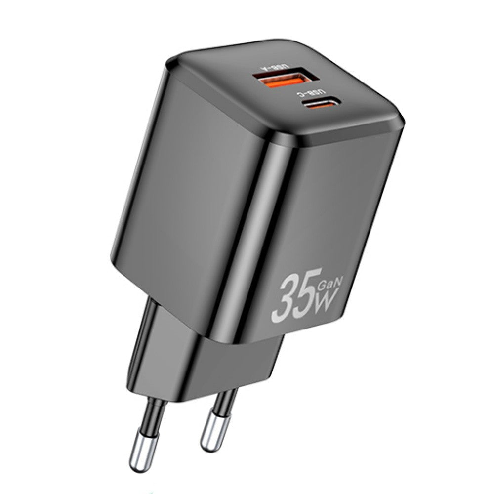 Įkroviklis Awei PD66-EU 35W GaN USB-A/USB-C juodas Default Title