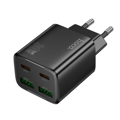 Įkroviklis Hoco N56 30W GaN 2xUSB-C/2xUSB-A juodas Default Title