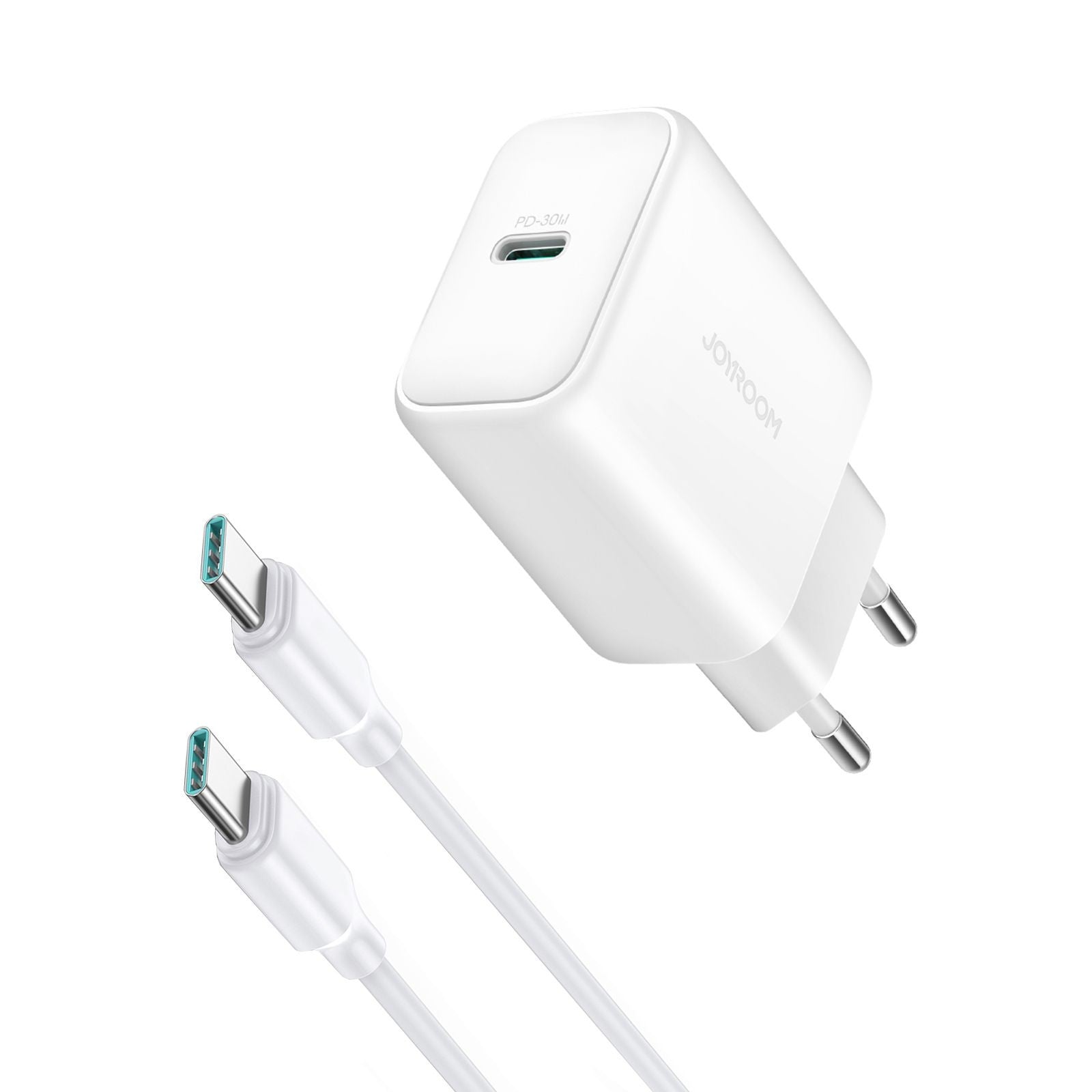 Įkroviklis Joyroom JR-TCF24 30W USB-C + USB-C to USB-C cable 1.0m baltas Default Title
