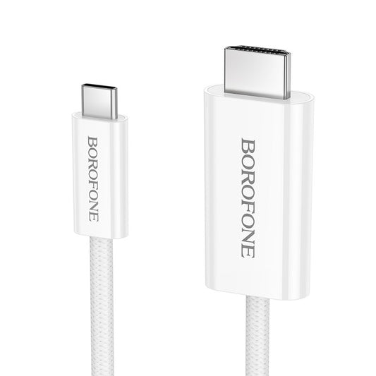 Kabelis Borofone DH10 USB-C to HDMI 1.8m baltas Default Title