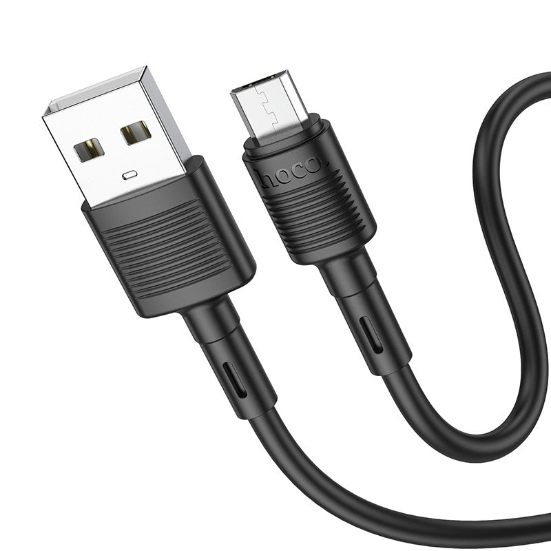 USB kabelis Hoco X83 USB-A to MicroUSB 1.0m juodas Default Title