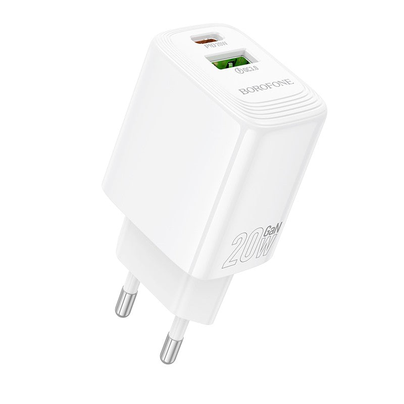 Įkroviklis Borofone BN27 20W USB-C/USB-A baltas Default Title